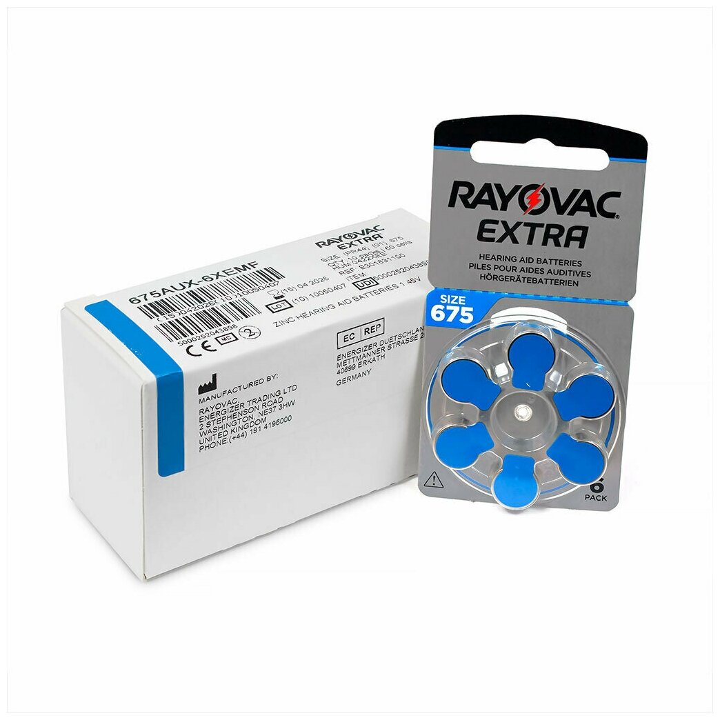 Элемент питания Rayovac Extra ZA675 60шт