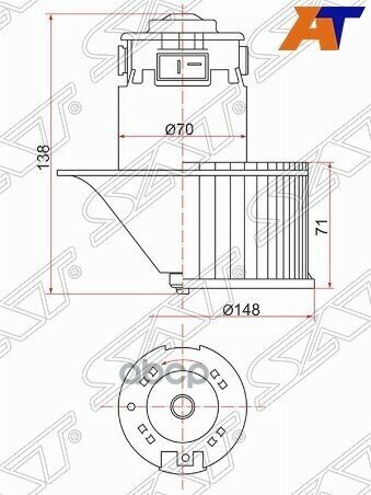 Мотор Отопителя Салона Nissan X-Trail 00-07 Sat арт. ST-27225-9H600