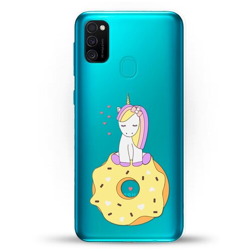 фото Силиконовый чехол единорог на пончике на samsung galaxy m30s andy & paul