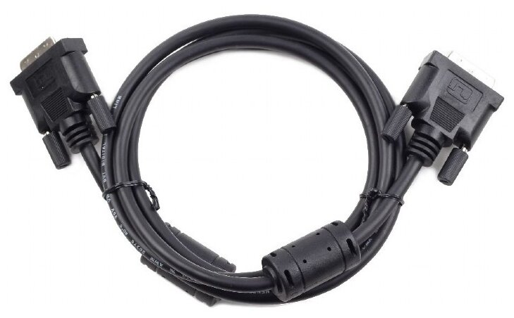 Кабель DVI-DVI 4.5м Dual Link Gembird 2 фильтра двойное экранирование черный CC-DVI2-BK-15 - фото №4
