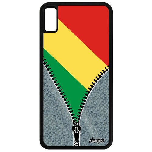 фото Чехол для мобильного apple iphone xs max, "флаг конго браззавиль на молнии" государственный utaupia