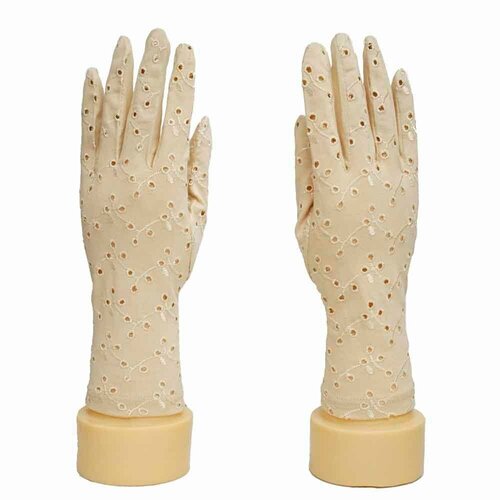 фото Перчатки kamukamu, размер 7/s (16-18 см), бежевый