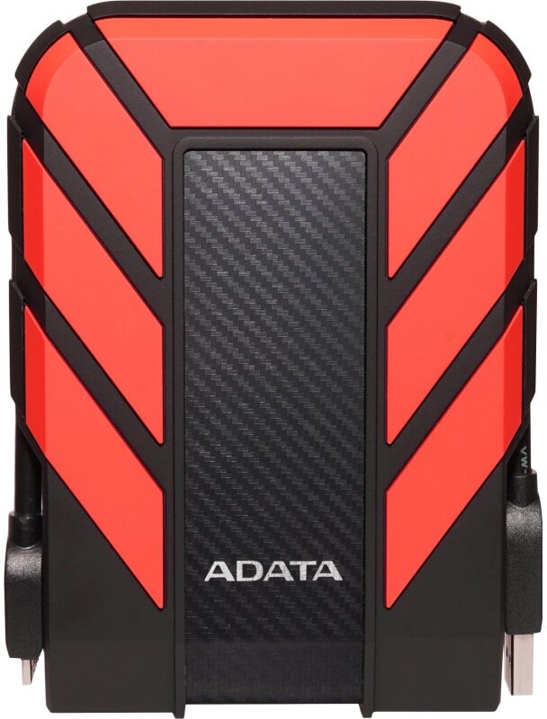 Внешний жесткий диск A-DATA DashDrive Durable HD710P, 2Тб, черный/красный [ahd710p-2tu31-crd] - фото №1