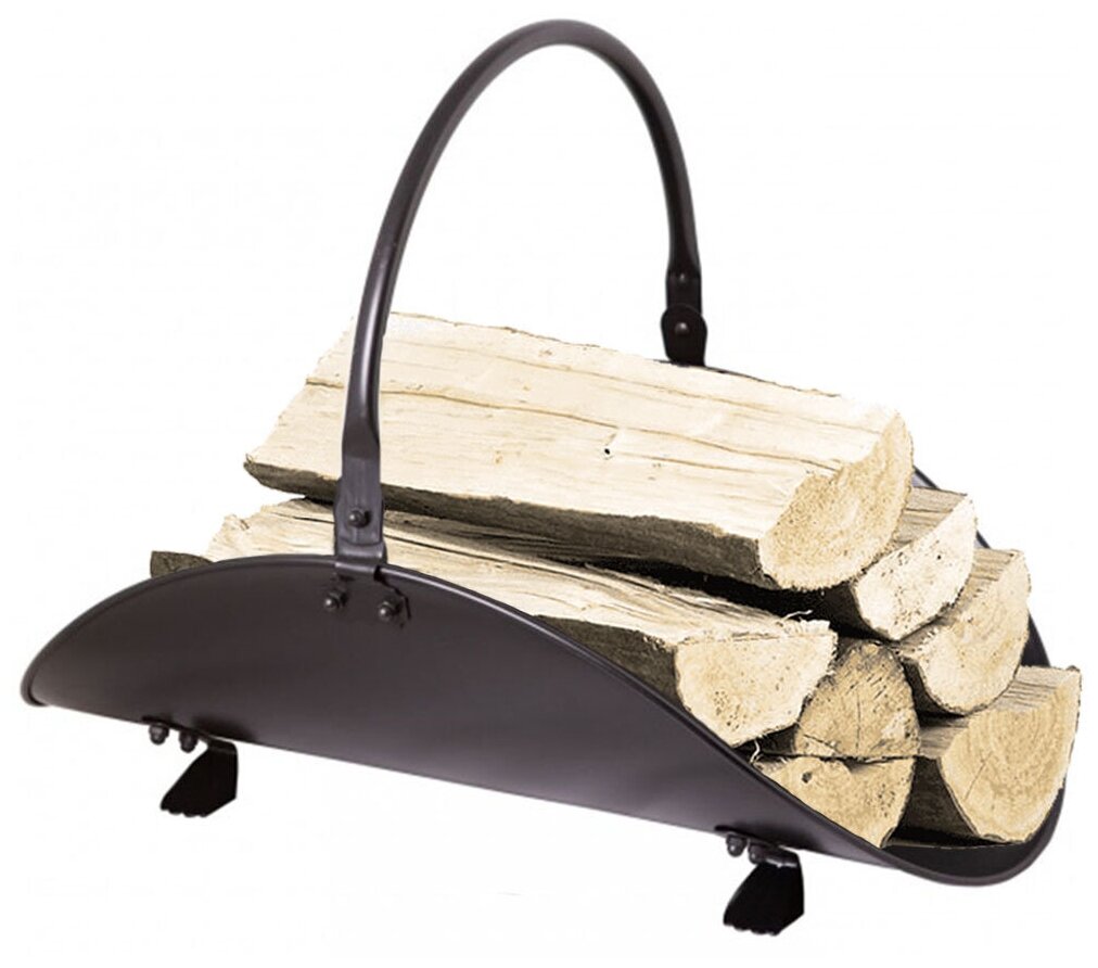 Дровница для камина и печи поленница подставка для дров металлический декор SafaMaster 10000BK