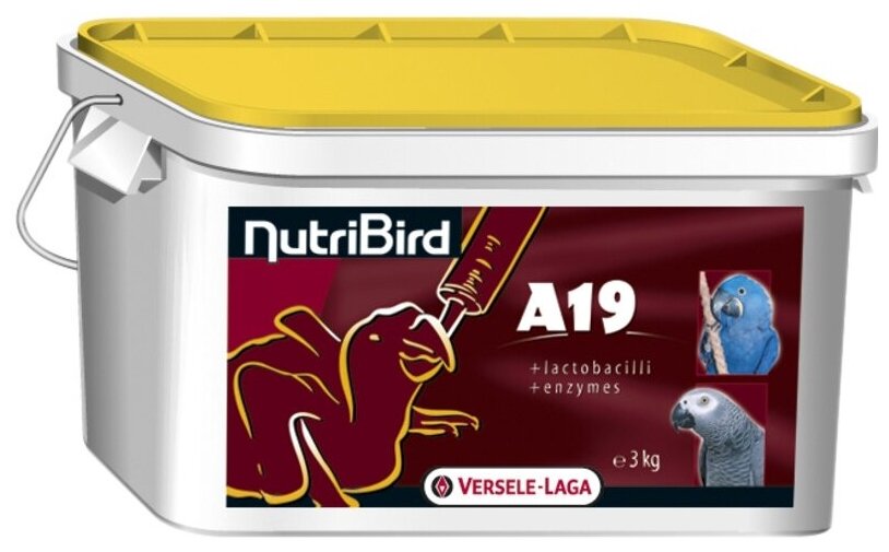 Versele-Laga NutriBird корм для ручного вскармливания птенцов крупных попугаев A19 3 кг