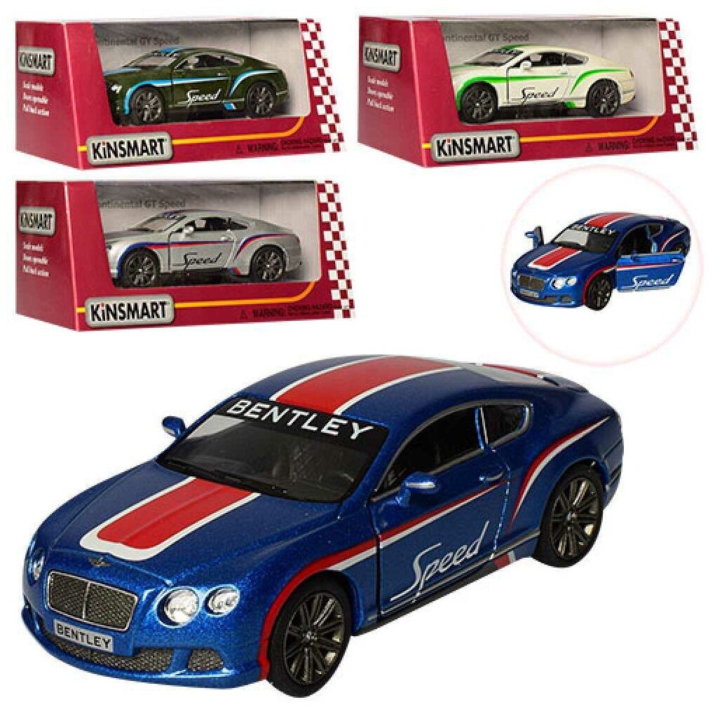 Машинка модель 2012 Bentley Continental-GT Speed в коробке (цвет в ассортименте)