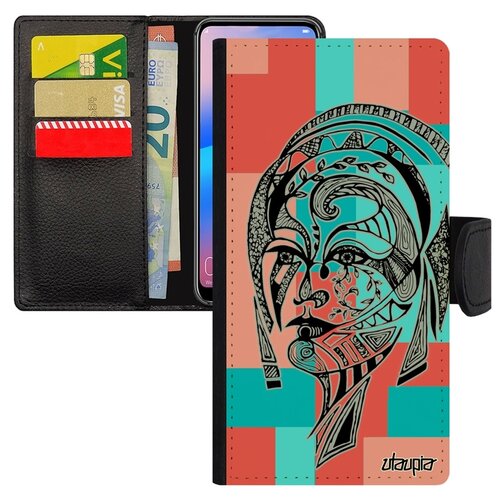 фото Чехол книжка на мобильный samsung galaxy s7 edge, "портрет женщины" fleur лицо utaupia