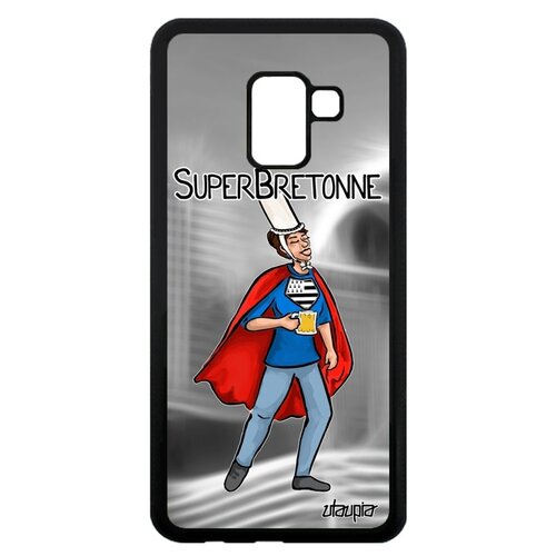 фото Чехол для телефона galaxy a8 2018, "супербретонка" герой шутка utaupia