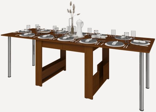 Изображение товара Стол-книжка раскладной Визирь+, ШхГ: 230(31)х85, цвет: Орех экко