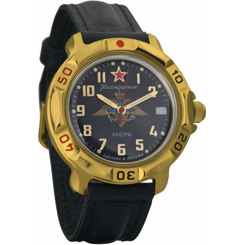 Наручные часы Восток Командирские Мужские наручные часы Восток Командирские 819639, черный, золотой