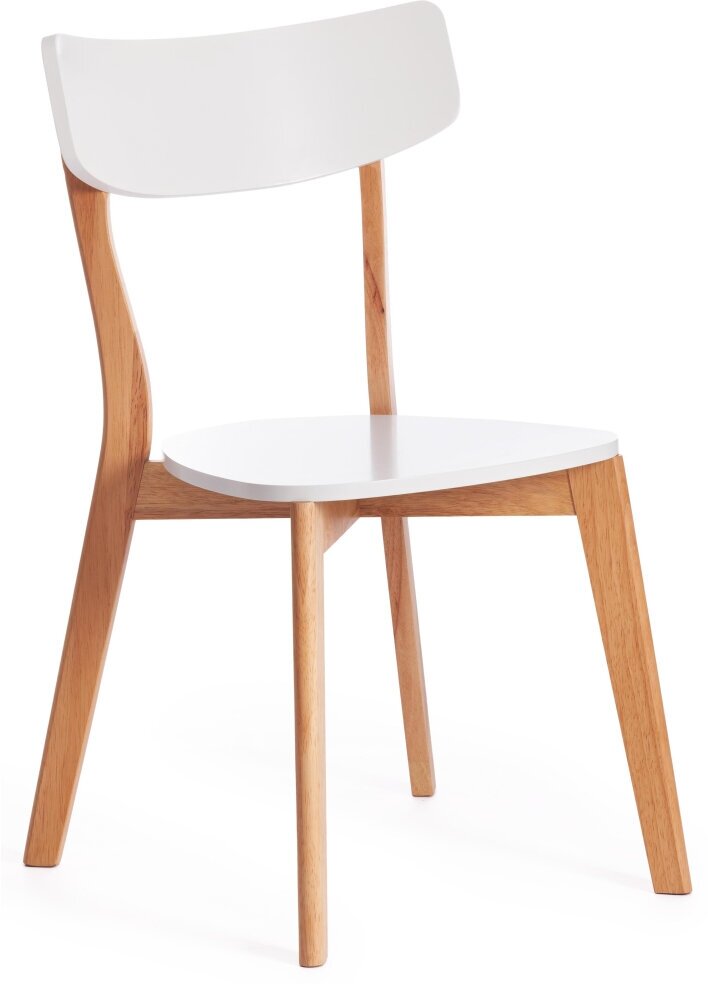 фото Деревянный стул Woodville Claire белый / натуральный