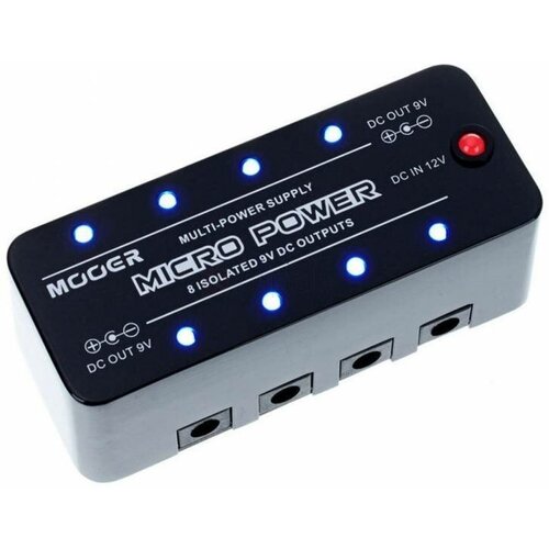 mooer black secret гитарный эффект дисторшн Mooer Micro Power гитарный эффект разветвитель питания на 8 эффектов 9В