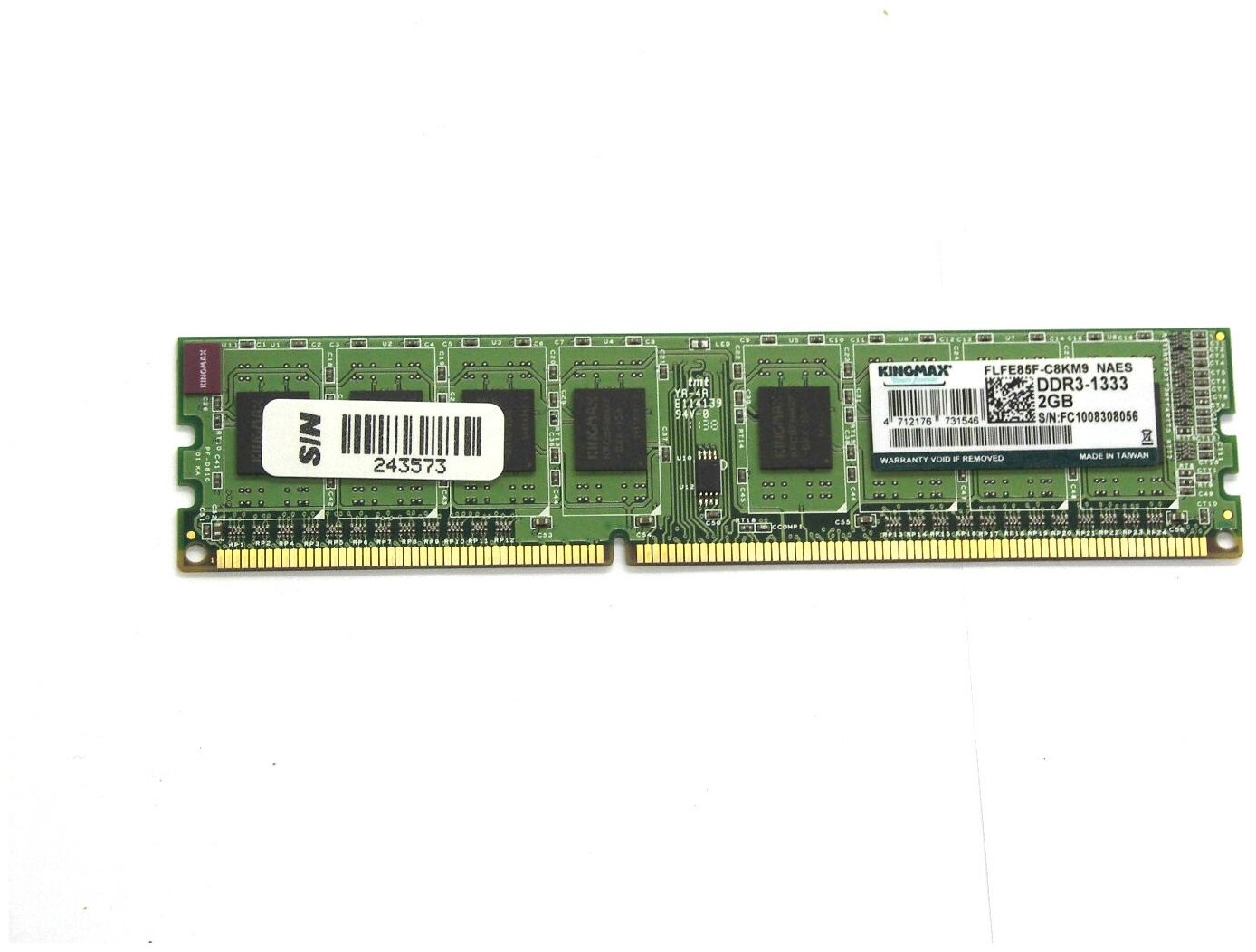 Модуль памяти DIMM DDR3 2Gb 1333Mhz PC-10600 Kingmax FLFE85F-C8KM9