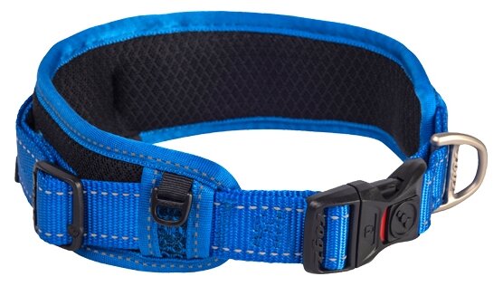 Для ежедневного использования ошейник Rogz Classic Collar Padded L (HBP06), обхват шеи 30-42 см, blue, L - фотография № 1