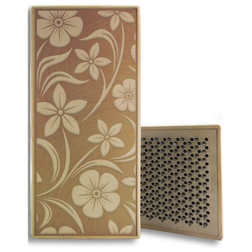 фото Доска садху с динамическими гвоздями, растительный паттерн - 393 шаг 10мм светлая goodwood