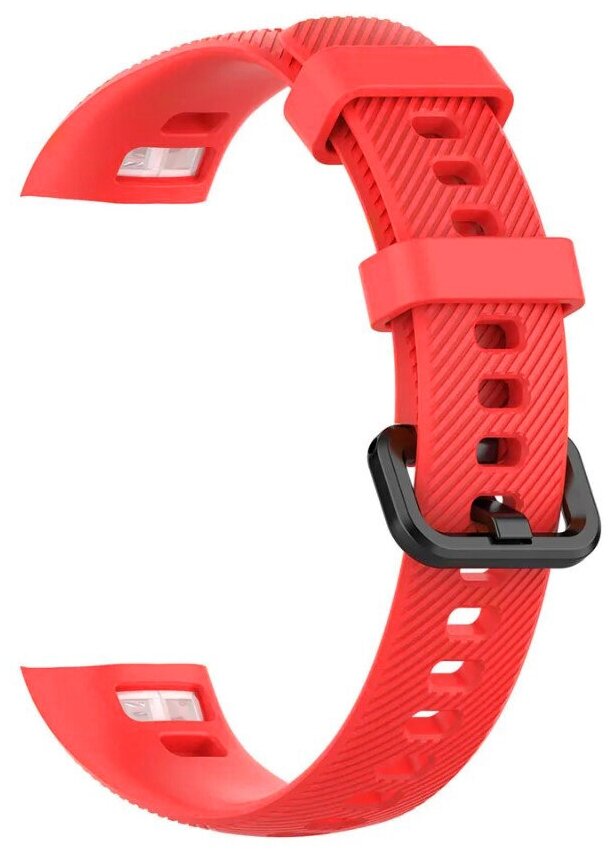 Силиконовый ремешок для Honor Band 4 / 5 / Сменный браслет для умныхарт часов / фитнес трекера Хонор 4 / 5 Красный