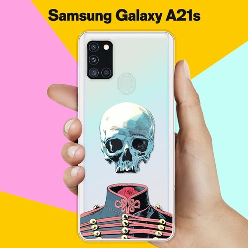 Силиконовый чехол Череп на Samsung Galaxy A21s матовый силиконовый чехол кот мандала на samsung galaxy a21s самсунг галакси a21s