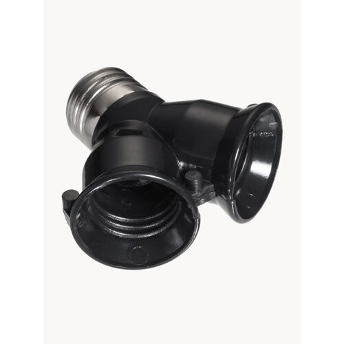 Переходник разветвитель с цоколя Е27 на 2 цоколя Е27 220 вольт 4 ампера белый пластик 490₽