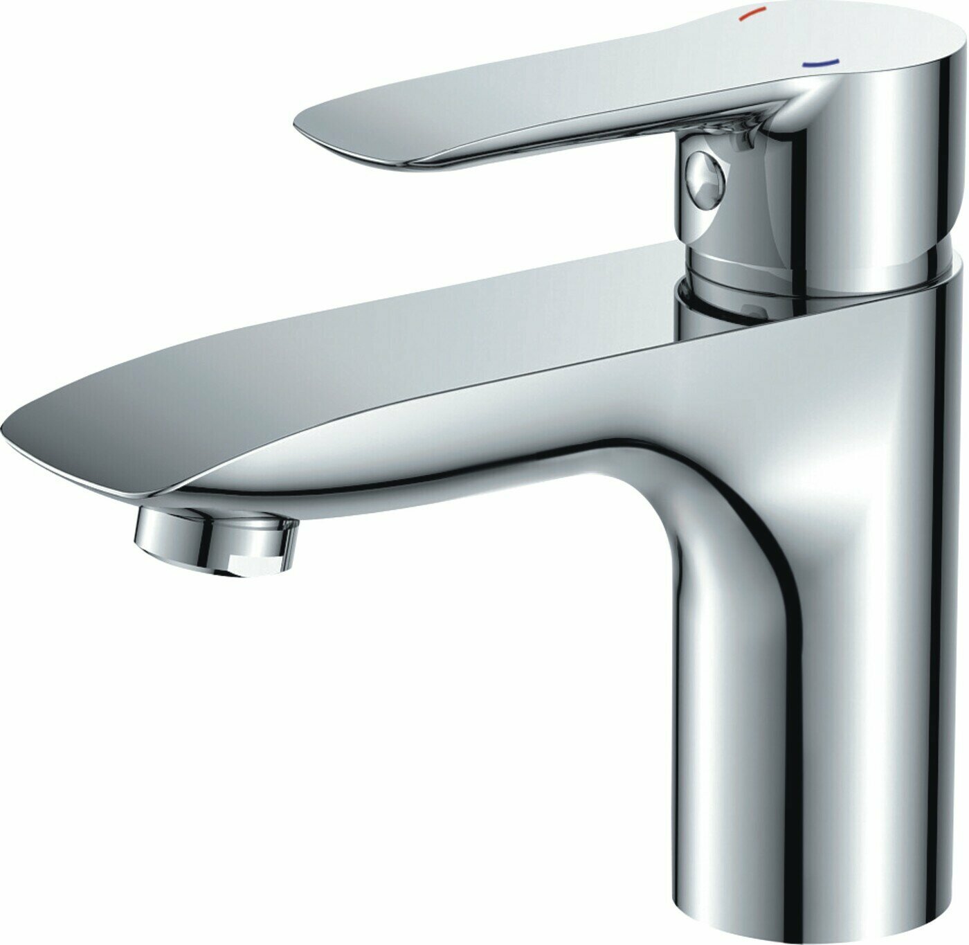 фото Cron Смеситель для раковины (умывальника) с коротким изливом, хромированный