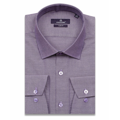 фото Рубашка poggino, размер 3xl (47-48 cm.), серый