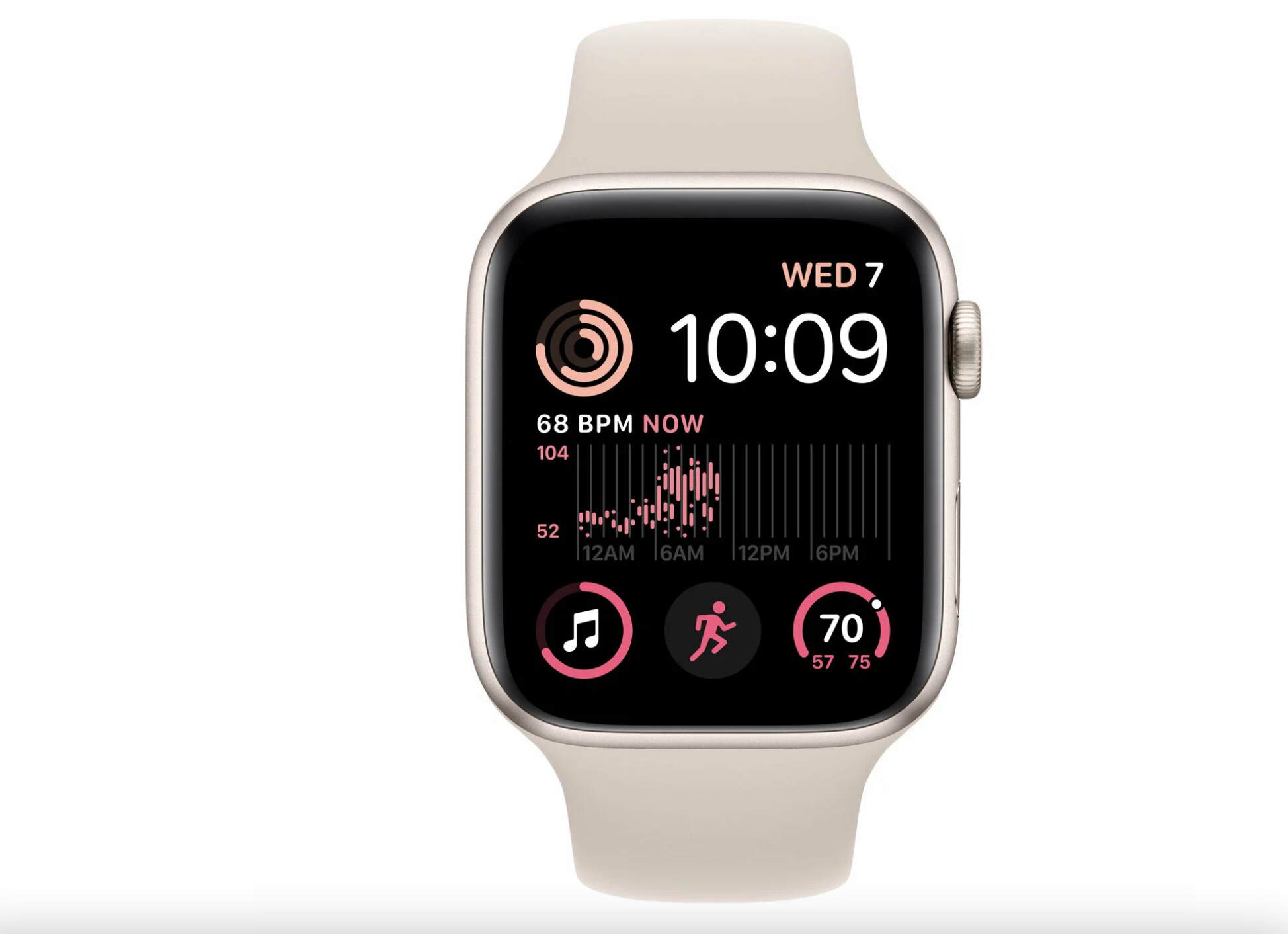 Умные часы Apple Watch Series SE Gen 2 2023 40 мм Aluminium Case GPS, starlight Sport Band