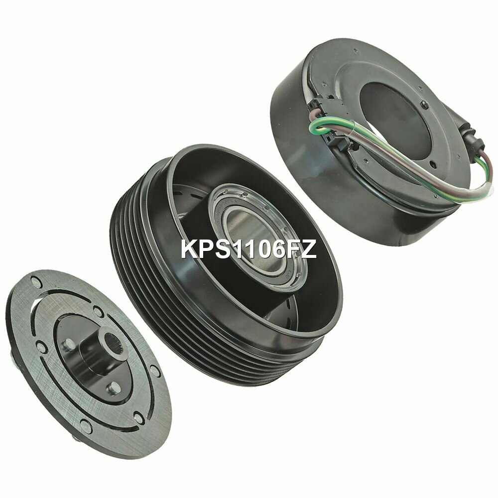 Шкив компрессора кондиционера в сборе Audi A3, S3, TT (Ауди А3, С3, ТТ) / Ford Galaxy (Форд Галакси) / Skoda Octavia (Шкода Октавиа) / Volkswagen Bora, Caddy, Golf, Polo, Sharan, Transporter (Фольксваген Бора, Кадди, Гольф, Поло)