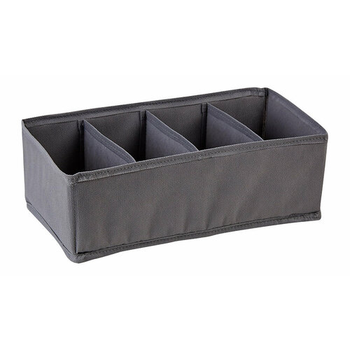 Органайзер для хранения вещей Polini Home 4 секции 32х16х10 см серый 425₽
