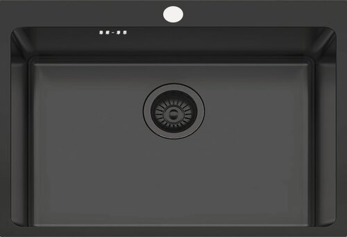 Изображение товара Кухонная мойка Steel Kitchen Style из нержавеющей стали, большая чаша, цвет графит, сварная высокопрочная, 75х51 см, полный комплект