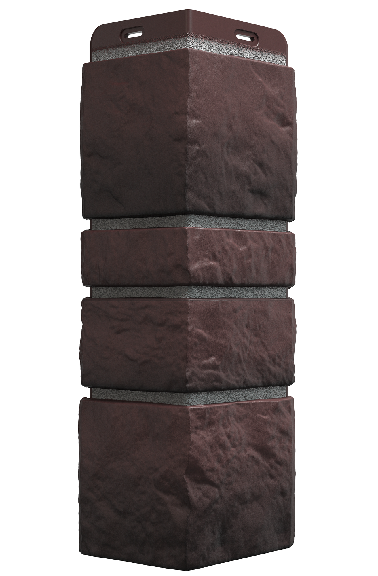 Угол наружный из ПВХ для фасадных панелей Docke BURG, (Каменная кладка), Земляной