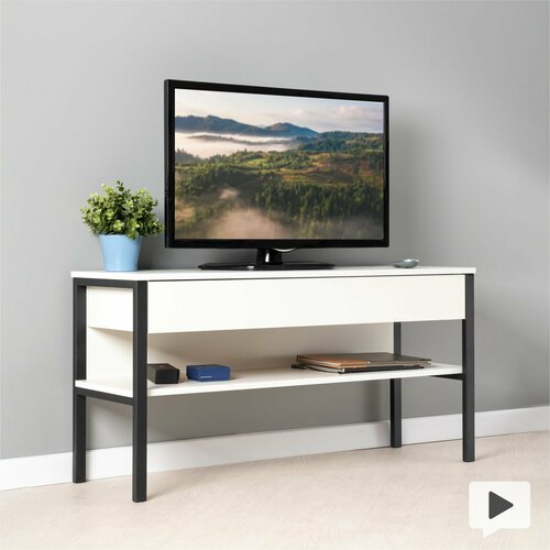 Тумба под телевизор 13.268, Белый PE шагрень