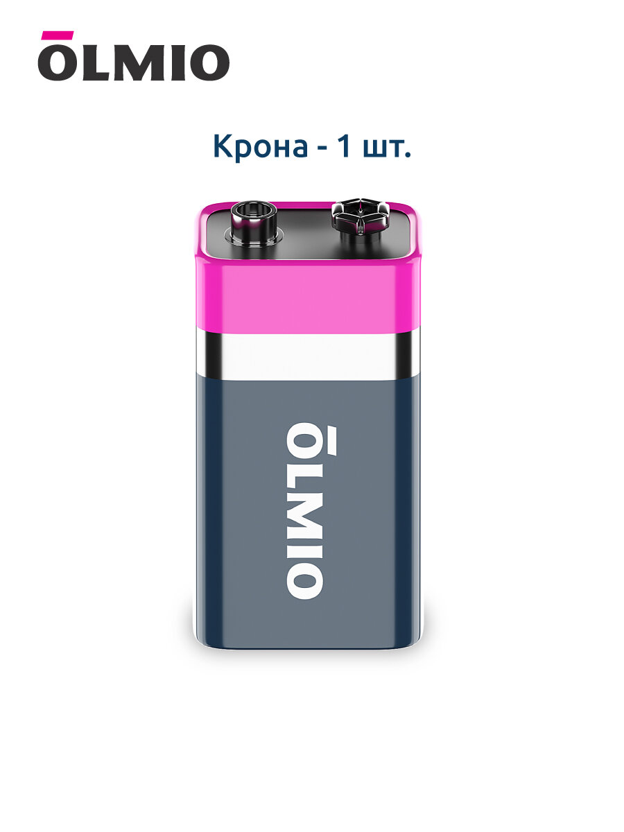 Элемент питания Olmio 6LF22 9V, крона