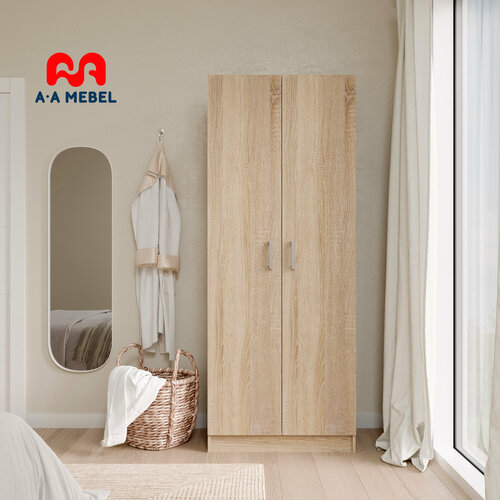 Шкаф для одежды РИК распашной платяной 80х48х204 см дуб сонома