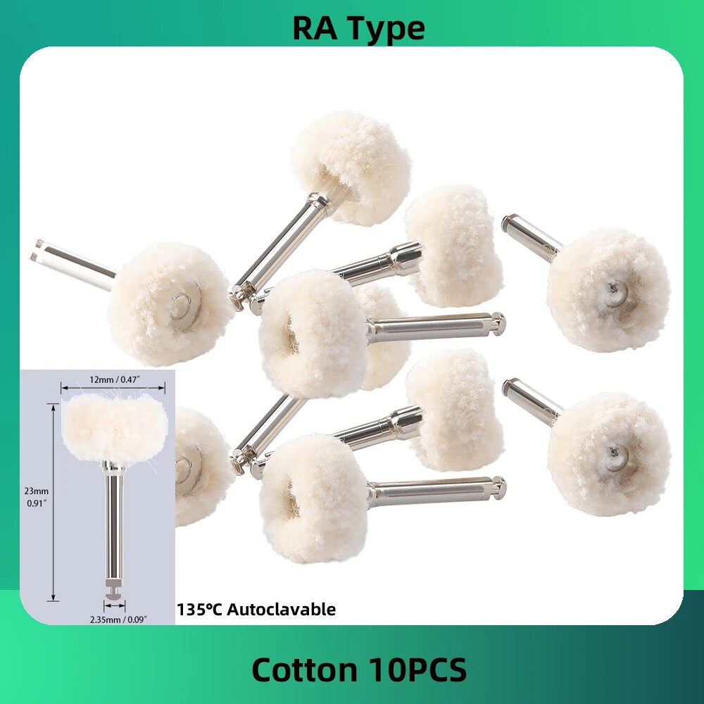 Щетки для полировки зубов RA Cotton 10 шт.