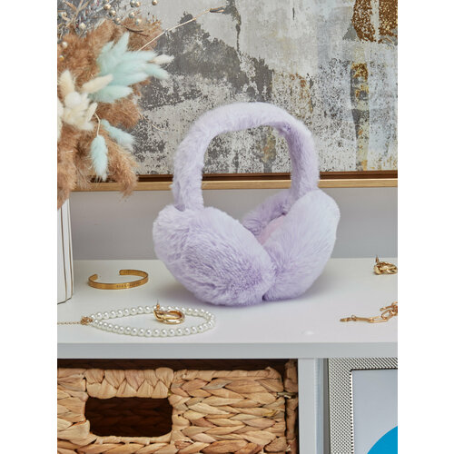 Меховые наушники теплые от холода на зиму и осень сиреневый 48000₽