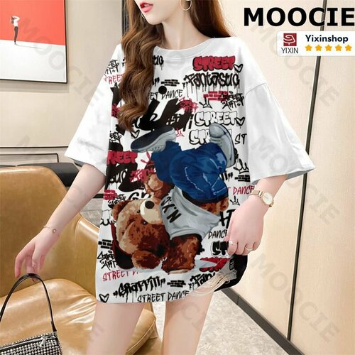 фото Футболка moocie, размер one size, белый