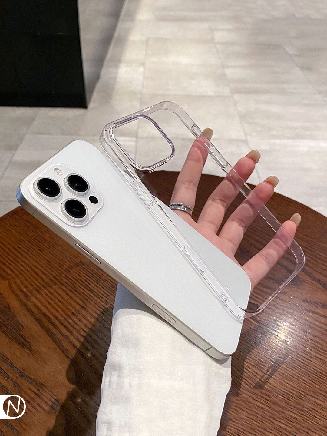 Прозрачный чехол для iPhone 15 Pro, для айфон, пластиковый, ультратонкий — фото 1