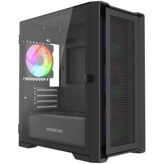 Корпус Powercase Alisio Micro X4B V2 LE, черный (CAMCXB-A4-LE)