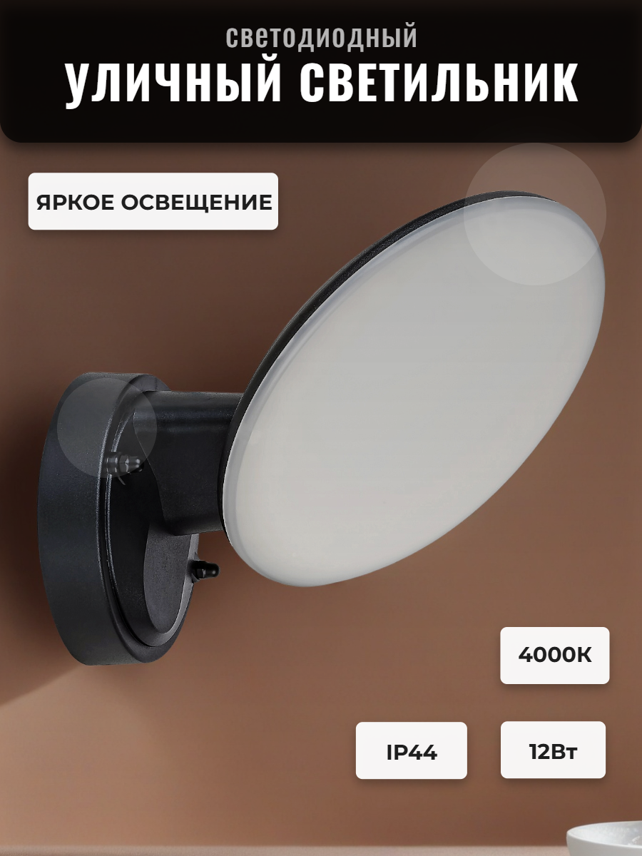 Светильник уличный ESCADA Walk 10215/1LED черный IP44 LED 12 Вт