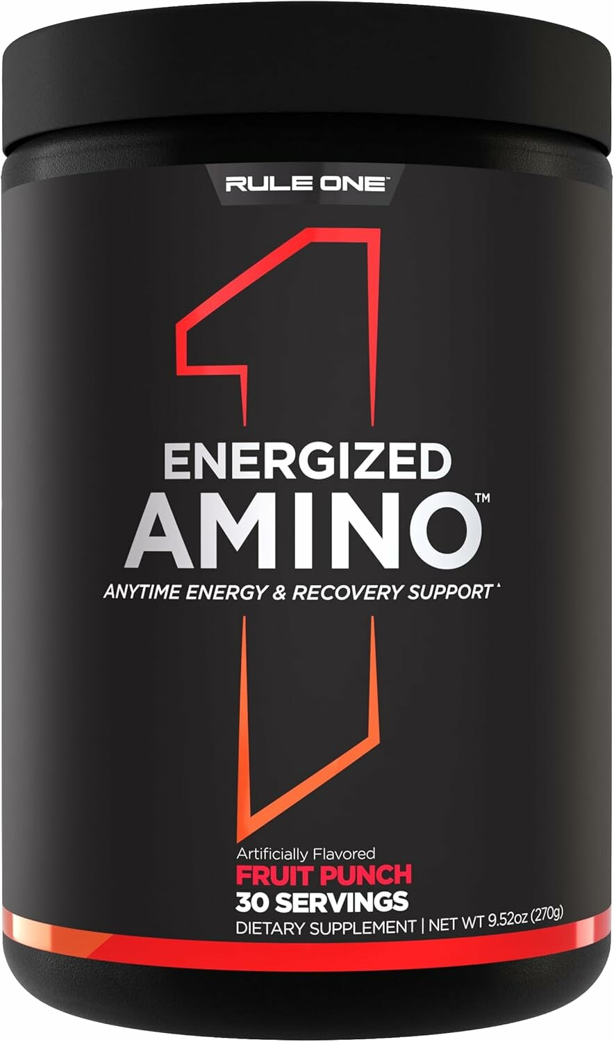 Аминокислоты Rule 1 Proteins с добавлением кофеина, Energized Amino 9, фруктовый пунш, 30 порций, 270 г