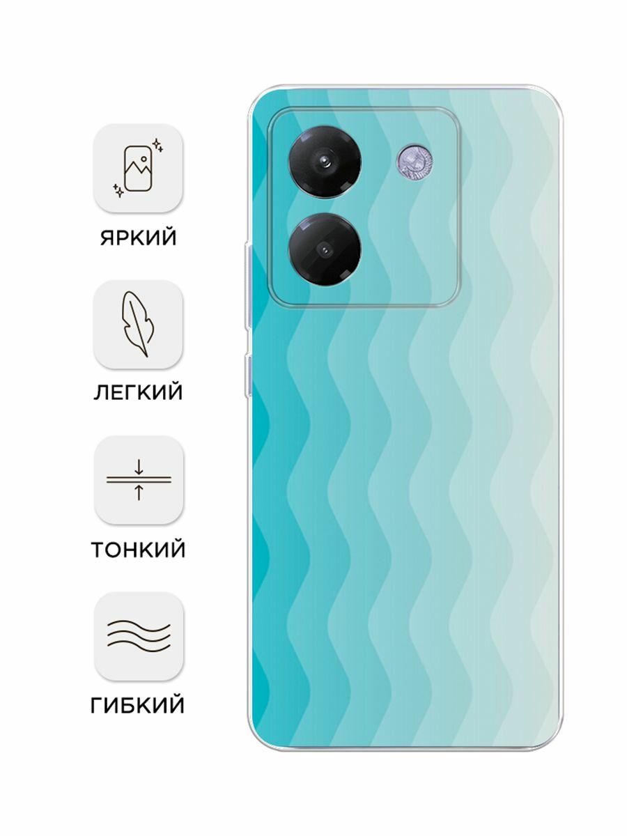 Чехол на Poco M7 Pro / Поко М7 Про с принтом морской градиент — фото 1