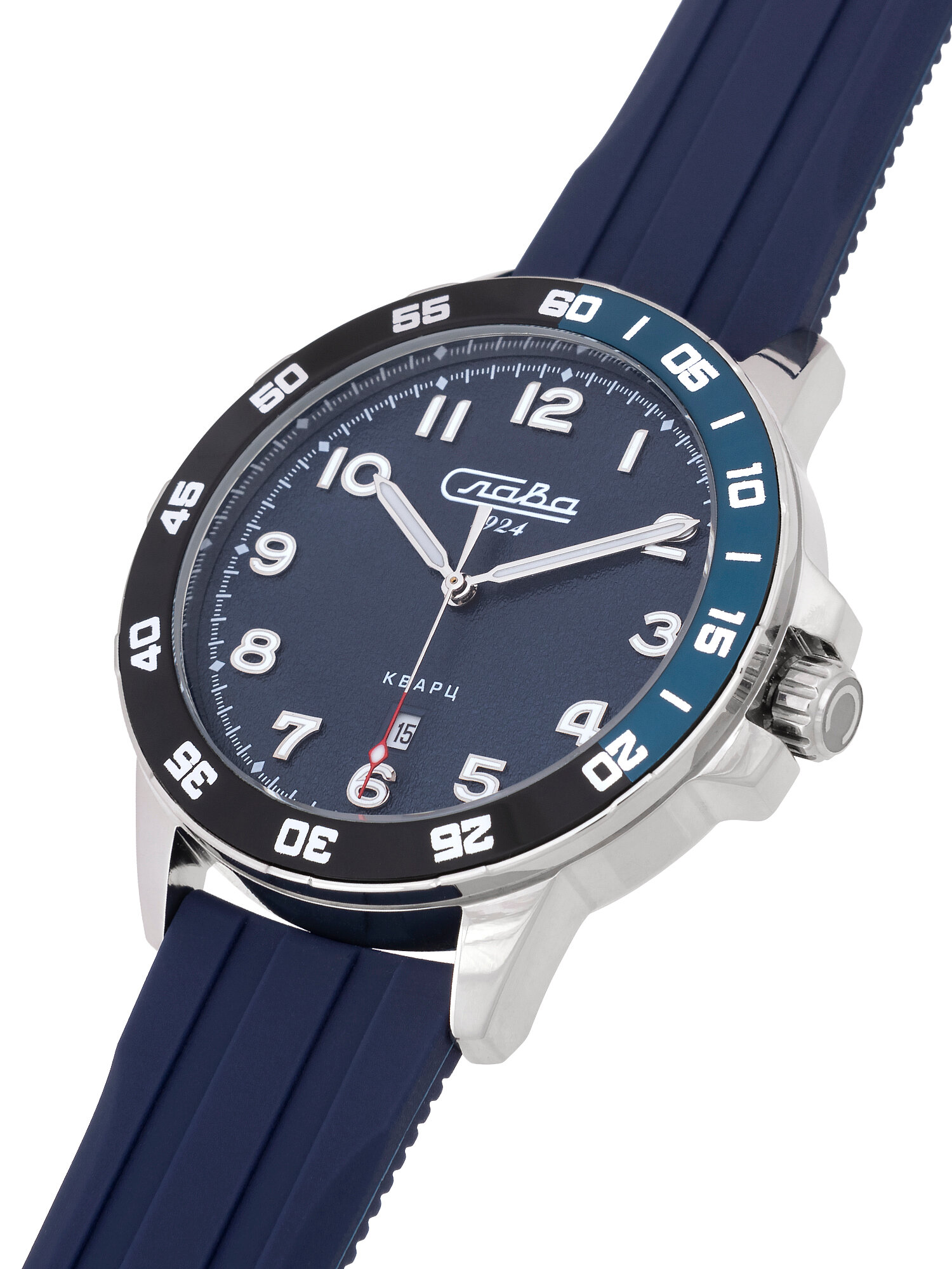 Наручные часы Слава Традиция, черный, синий — фото 1