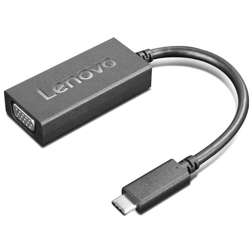 Переходник/адаптер Lenovo USB Type-C - VGA (4X90M42956)0, 0.14 м, черный переходник адаптер vcom vga usb type c cu421 0 15 м черный