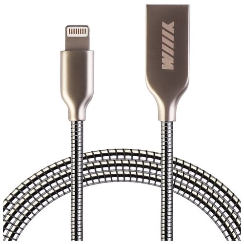 Кабель WIIIX USB - Lightning (CB850-U8-Z-10), 1 м, черный кабель wiiix usb microusb cb850 umu z 10 1 м черный