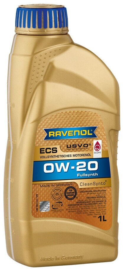 Синтетическое моторное масло RAVENOL Eco Synth ECS SAE 0W-20