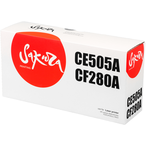 Картридж Sakura CE505A/CF280A, 2700 стр, черный картридж aquamarine cartridge at ce505a cf280a 719 2700 стр черный