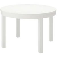Стол раздвижной круглый белый икеа Бьюрста IKEA Bjursta