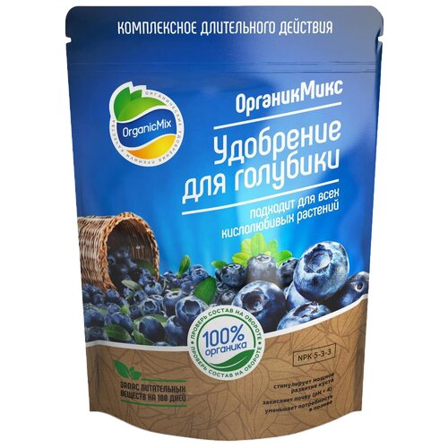 удобрение organic mix бельгийская серия для цветов 0 75 кг Удобрение Organic Mix для голубики, 0.85 л, 0.85 кг, 1 уп.