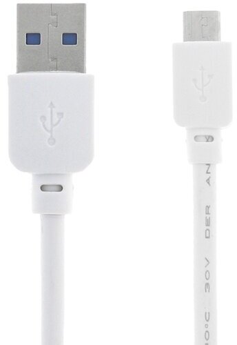 Кабель Luazon Home microUSB USB, 1 А, 1,5 м, утолщенный, белый