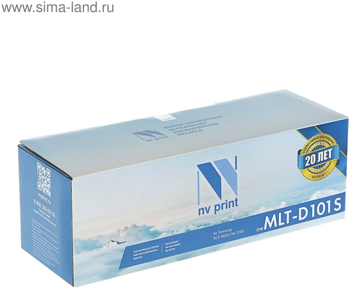 Картридж MLT-D101S для Samsung ML-2160/ML-2165/SCX-3400/SCX-3405 (1500k), черный