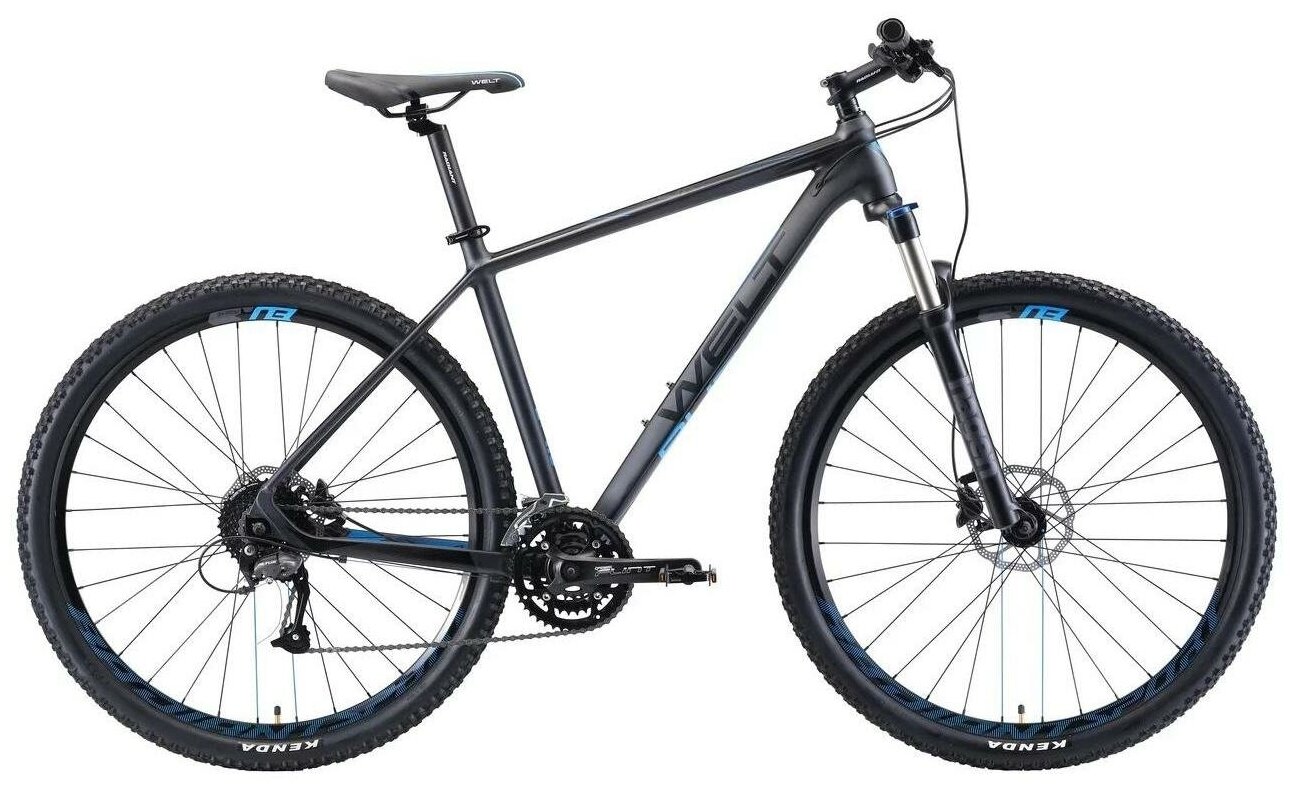 Горный (MTB) велосипед Welt Rubicon 1.0 27 (2019) matt grey/blue 16" (требует финальной сборки)